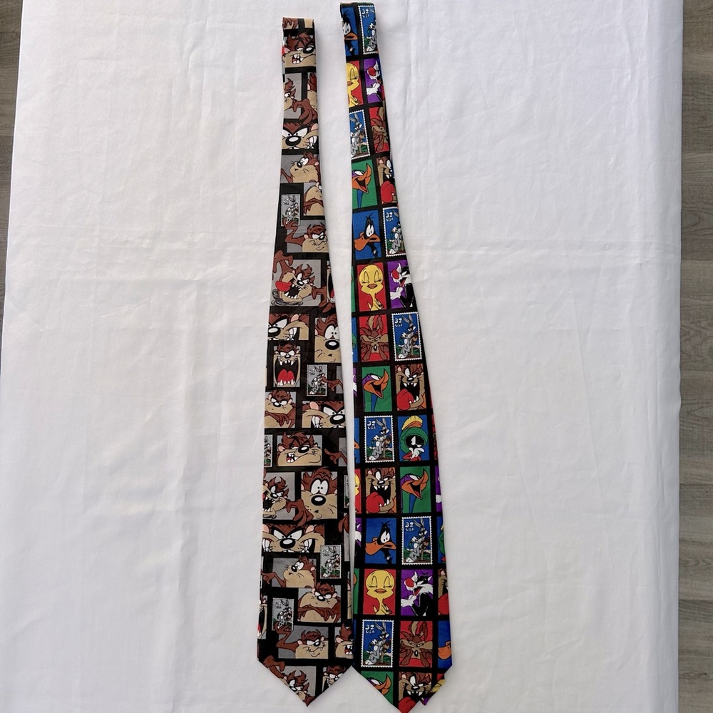 New without tags, Looney Tunes stamp collection ties